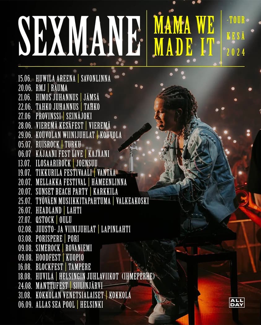 Sexmane — Live & tour photography